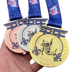 Kev cai 3d Sports Hlau Medals