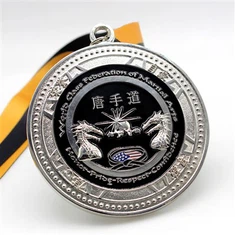 Silver Embossed Taekwondo Medals